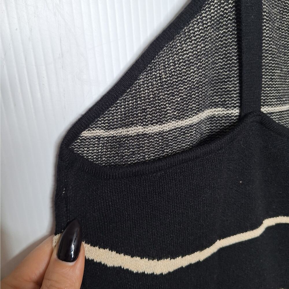 Cider Knit Bodycon Tank Midi Dress 3XL Black and Cream Swirl Zebra Marble Print - Picture 9 of 9